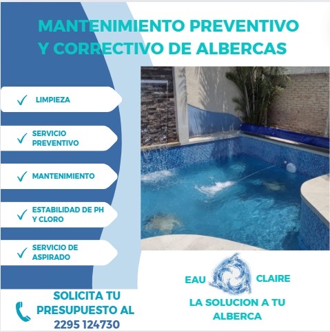 EAU CLAIRE Manto preventivo y correctivo  de Albercas 